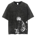 Hip Hop Streetwear Vintage T-shirt - Japanese Anime Graphic Print